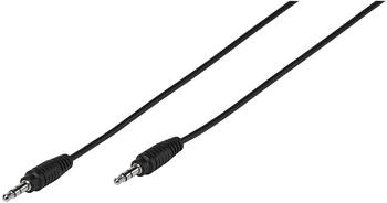 Vivanco Klinke Audio Anschlusskabel [1x Klinkenstecker 3.5 mm - 1x Klinkenstecker 3.5 mm] 1 m Schwarz