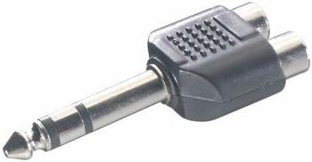 Vivanco Klinke / Cinch Audio Adapter [1x Klinkenstecker 6.35 mm - 2x Cinch-Buchse] Schwarz