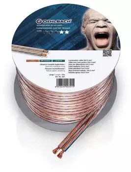 Oehlbach Speaker Wire SP-40 Lautsprecherkabel 2 x 4 mm&sup2;, Mini-Spule glasklar 10.00 m