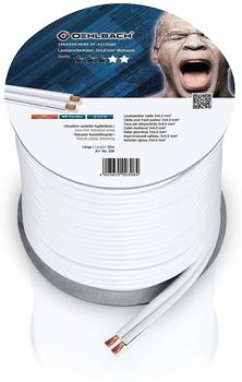 Oehlbach Speaker Wire SP-40 Lautsprecherkabel 2 x 4 mm², Mini-Spule weiß 30.00 m