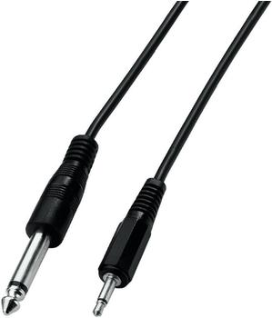 Monacor ACM-2635 Audio-Verbindungskabel konfektioniert mit 3,5-mm-Klinkenstecker und 6,3-mm-Klinkenstecker