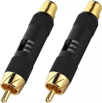 Monacor img Stage Line ILA-1020 Pegelminderer Cinch-Stecker Cinch-Kupplung vergoldet