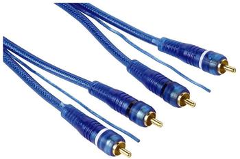 Hama Cinch-Kabel, 2 Stecker - 2 Stecker, mit Remoteleitung, 5 m, Blau