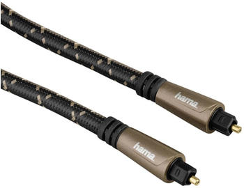 Hama 00122262 Audio-Lichtleiter-Kabel ODT-Stecker (Toslink) Metall 1,5 m (Braun)