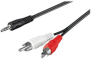 Goobay Audio-Video-Kabel 1 m 3,5 mm stereo Stecker > 2x Cinchstecker
