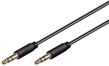 Goobay Audio-Video-Kabel 1,50 m 3-polig slim 3,5 mm Stereo-Stecker > 3,5 mm Stereo-Stecker