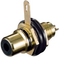 RCA female connector for housing assembly with insulation and soldered connection