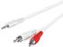 Goobay Audio-Video-Kabel 5m weiß, 3,5mm stereo Stecker auf 2 x Cinchstecker