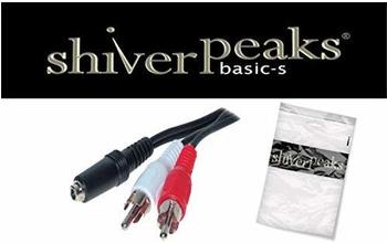 Shiverpeaks BASIC-S Audiokabel, 2 x Cinchstecker - 3,5 mm Klinkenkupplung, 0,2 m