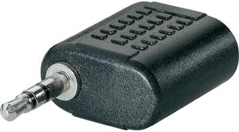 BKL Electronic Klinke Audio Adapter [1x Klinkenstecker 2.5 mm - 1x Klinkenbuchse 2.5 mm] Schwarz