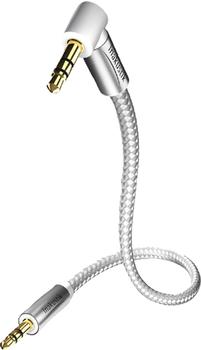 in-akustik Klinke Audio Anschlusskabel [1x Klinkenstecker 3.5 mm - 1x Klinkenstecker 3.5 mm] 1.50 m Weiß-Silber