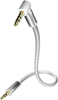 in-akustik Klinke Audio Anschlusskabel [1x Klinkenstecker 3.5 mm - 1x Klinkenstecker 3.5 mm] 0.75 m Weiß-Silber