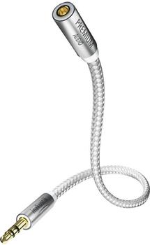 in-akustik Klinke Audio Verl&auml;ngerungskabel [1x Klinkenstecker 3.5 mm - 1x Klinkenbuchse 3.5 mm] 2 m Anthrazit