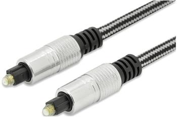 Ednet Premium Toslink Optisches Digital-Audio-Kabel St/St 2.0m si/sw