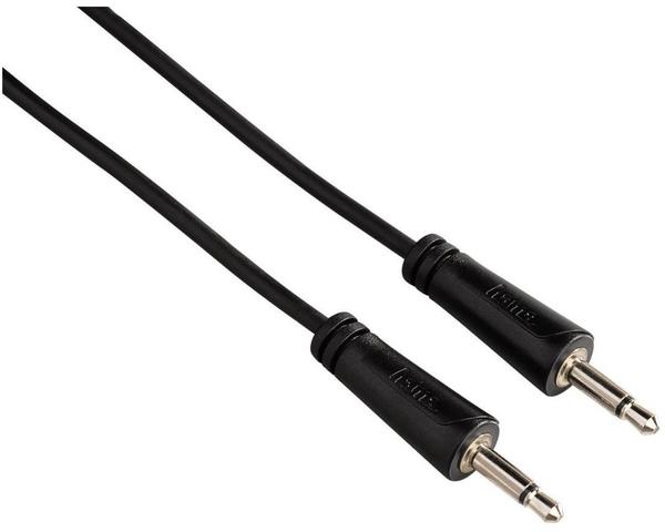 Hama 00122316 Audio-Kabel 3,5-mm-Klinken-St. - 3,5-mm-Klinken-St. Mono 1,5 m (Schwarz)