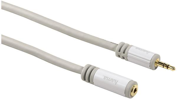 Hama Extension Cable, 3.5 mm jack plug - 3.5 mm jack socket, 2.5 m