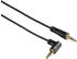 Hama Audio-Kabel, 3,5-mm-Klinken-Stecker 90° - Stecker, Stereo, vergoldet, 0,5 m
