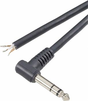 TRU Components Klinken-Steckverbinder 6.35 mm Stecker, gewinkelt Polzahl: 2 Mono Schwarz