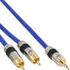 InLine Cinch/Klinke Kabel, 2X Cinch Stecker auf 3, 5mm Klinke Stecker, 2m (2...