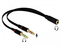 Delock Delock Adapterkabel Klinke Headset 1 X 4 Pin Bu 2 X 3 Pin St Schwarz (65967)