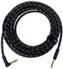 Fender Deluxe Cables Instrument Cable Straight/Angled Jack, 7.5m (Black)