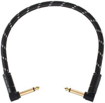 Fender Deluxe Patch Cable Angle 30cm Tweed Black