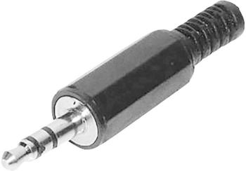 TRU Components Klinken-Steckverbinder 3.5 mm Stecker, gerade Polzahl: 3 Stereo Schwarz
