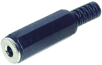 TRU Components Klinken-Steckverbinder 3.5 mm Kupplung, gerade Polzahl: 3 Stereo Schwarz