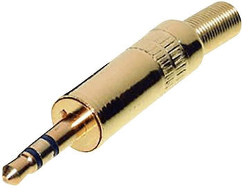 TRU Components Klinken-Steckverbinder 3.5 mm Stecker, gerade Polzahl: 3 Stereo Gold