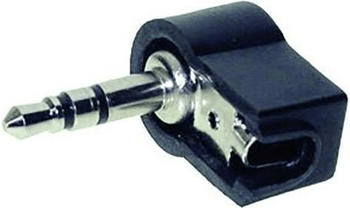 TRU Components Klinken-Steckverbinder 3.5 mm Stecker, gewinkelt Polzahl: 3 Stereo Schwarz