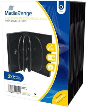 MediaRange BOX35 DVD-Leerhülle für 10 Discs 33mm schwarz 3er Pack MediaRange BOX35 DVD-Leerhülle für 10 Discs 33mm schwarz 3er Pack