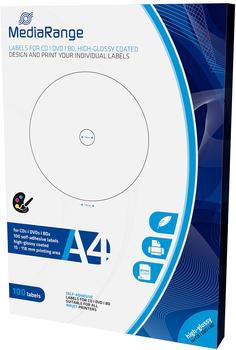 MediaRange Etiketten für CD|DVD|BD 15-118mm hochglänzend 100er Pack