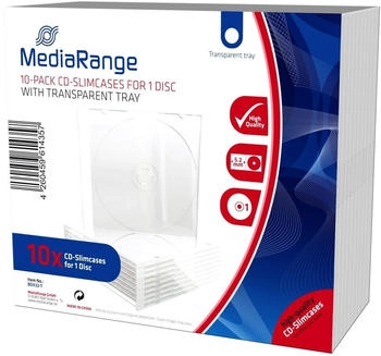 MediaRange CD-Leerhülle schmal für 1 Disc 5.2mm transparentes Tray 10er Pack MediaRange CD-Leerhülle schmal für 1 Disc 5.2mm transparentes Tray 10er Pack