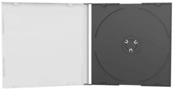 MediaRange 200 DVD CD Hüllen Single black slimcase