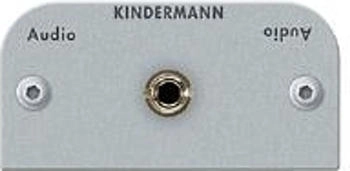 Kindermann Audio Klinke (3,5 mm Stereo) mit Kabelpeitsche Halbblende 54 x 54 mm