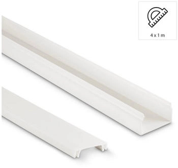 Hama Kabelkanal-Set 4 Stück selbstklebend 1 m inkl. Verbindungsstücke Weiß
