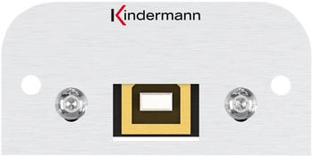 Kindermann USB B-A Buchse 7441-525 54x54 mit Kabelpeitsche (7441000525)