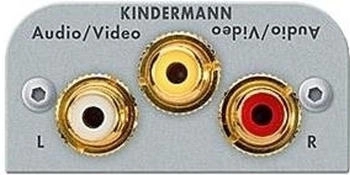 Kindermann Video/Audio L/R (3x Cinch) mit Loetanschluss Halbblende 54 x 54 mm