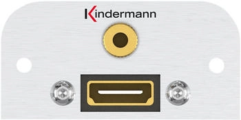 Kindermann 7441000589 HDMI + 3.5mm Aluminium Steckdose (7441000589)