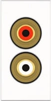 Kindermann Anschlussblende Audio L/R Cinch 7464000510