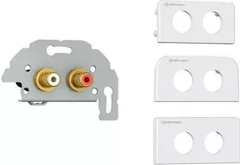 Kindermann 2 x RCA Weiß Steckdose (7456000510)