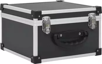 vidaXL CD-Koffer für 40 CDs Aluminium ABS Schwarz