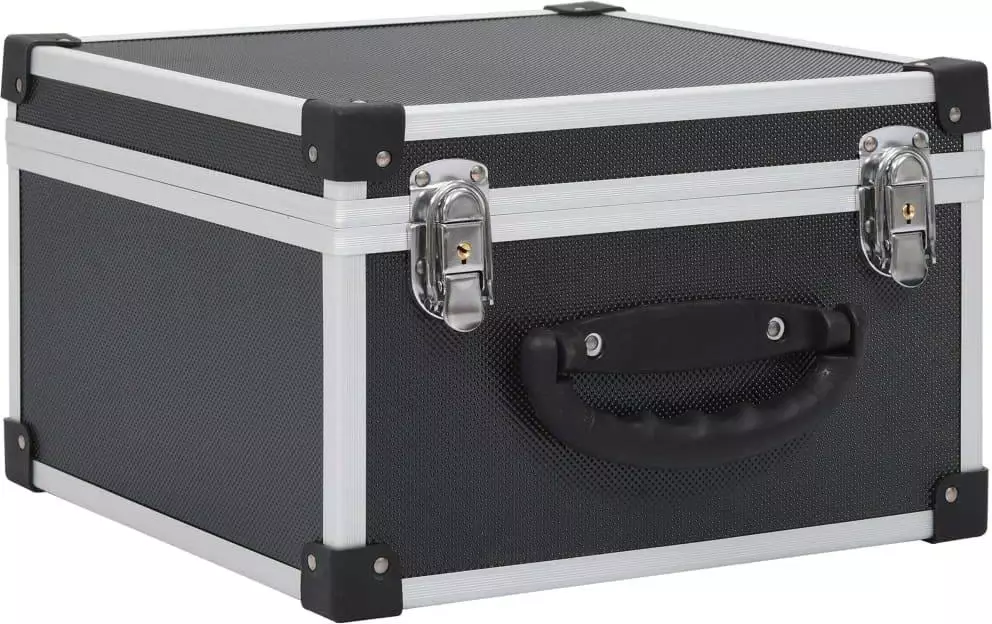 vidaXL CD Koffer für 40 CDs mit 2 Schlüsseln DJ Case Box Alukoffer