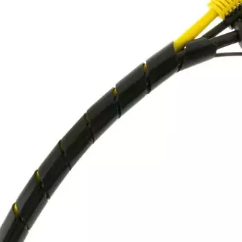 Seki Spiralband 9-65mm 10 Meter Schwarz Flexibler Kabelschlauch Spiralschlauch Kabel-Schutz