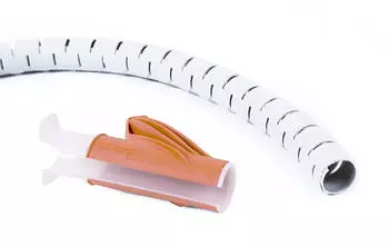 Dataflex Kabelschlucker Durchmesser 25mm/3m + Einzughilfe 781 wei&szlig;