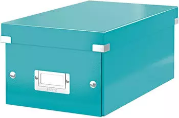 Leitz Aufbewahrungsbox Ablagebox DVD eisblau (6 Stück)
