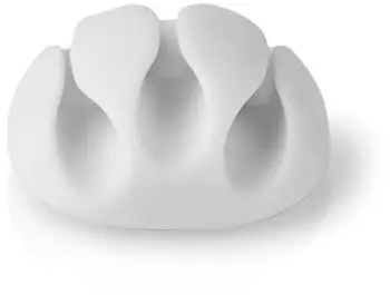 Nedis Kabelmanagement Kabelclip Gesperrt 4 St&uuml;ck max. Kabeldicke: 5 mm Silikon 35 mm wei&szlig;