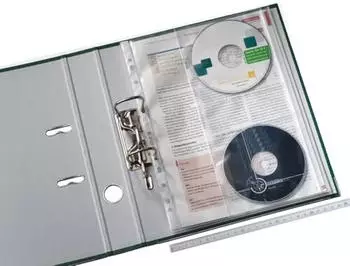 Leitz Prospekthülle mit einer CD Klappe an der rechten Außenseite für 2CDs