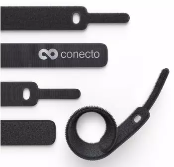 conecto Kabelbinder Klett Kabel Band Klettband Klettbinder Klettverschluss 10er Pack
