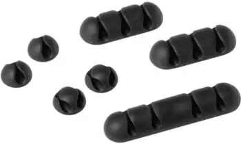DURABLE Cavoline Clip Mix selbstklebende Kabelclips, graphit, 7 St. (504137)
